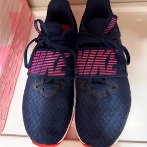 Nike Dark Blue and Hot Pink Sneakers